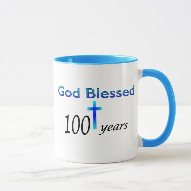 Taza Dios bendijo 100 años de regalo de cumpleaños (Derecha)