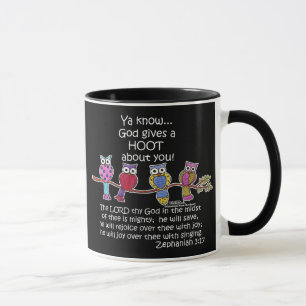Taza Dios da búhos de un pitido