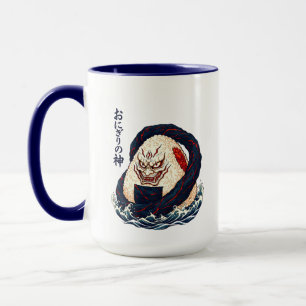 Taza Dios de Onigiri Oni Samurái Ola de Bola de Arroz J
