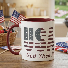 Taza Dios Derramó Su Gracia Sobre Ti Patriótico USA