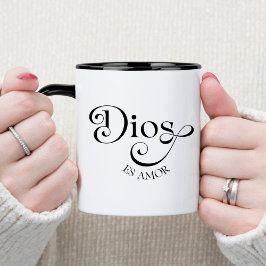Taza Dios es amor café cristiano español
