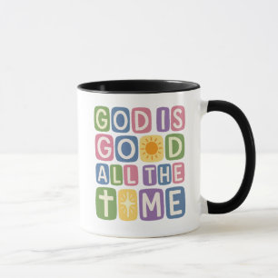 Taza Dios es bueno Retro fe todo el tiempo