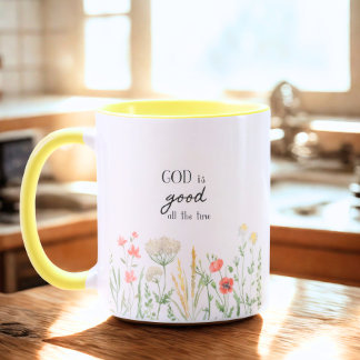 Taza Dios Es Bueno Todo el Tiempo Floral