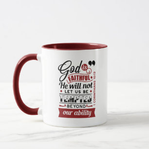 Taza Dios es Fiel – 1 Corintios 10:13 Versículo Bíblico