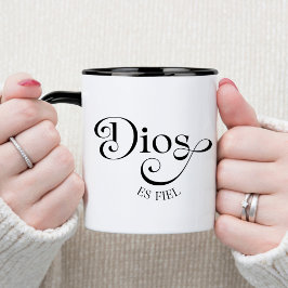 Taza Dios Es Fiel Café Cristiano Español Mug