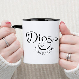 Taza Dios es mi pastor café cristiano español mug