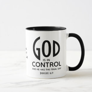 Taza DIOS ESTÁ EN CONTROL Inspirador cristiano