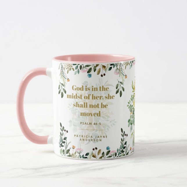 Taza Dios está en medio de su PSALM 46:5 (Izquierda)