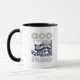 Taza Dios Me Está Probando Y No He Estudiado Mug Gracio