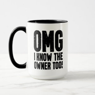 Taza Dios mío, conozco al propietario de Bartender Boun