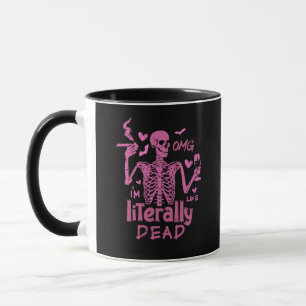Taza Dios mío, soy como Halloween de esqueleto literalm