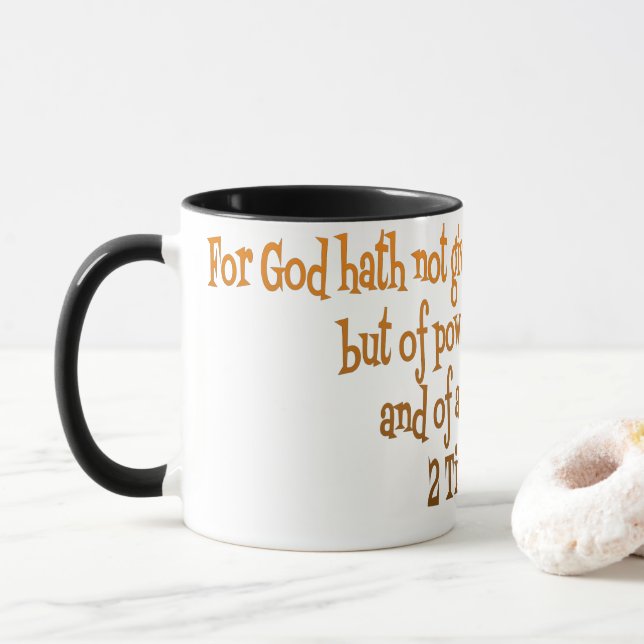 Taza Dios No Nos Ha Dado El Espíritu Del Miedo (Con donut)