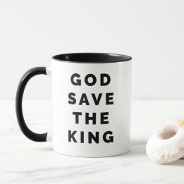 Taza Dios salve al rey patriótico café tafetán