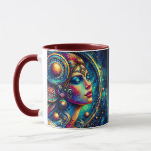 Taza Diosa Cabeza colorida ronda Joyería en el pelo -