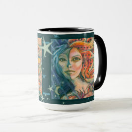 Taza Diosa de la fantasía Mug con el sol de la luna y l