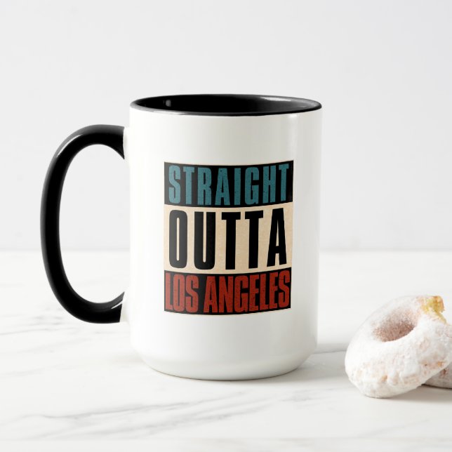 Taza Directamente fuera de Los Angeles California CA EE (Con donut)