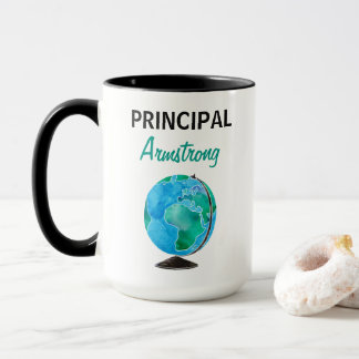 Taza Director de escuela personalizado globo de la