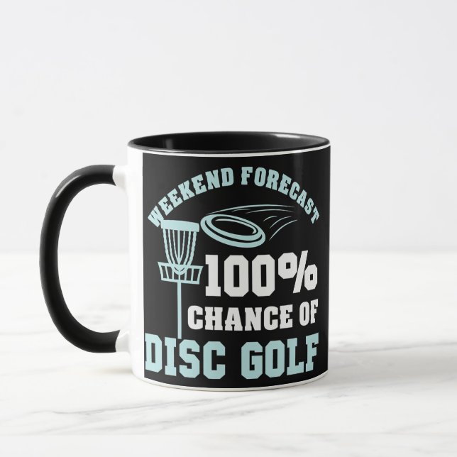 Taza Discgolf de Disk Golf Weekend Forecast Frisbee (Izquierda)