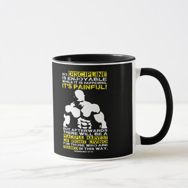 Taza DISCIPLINA - Motivación de entrenamiento para la c (Derecha)