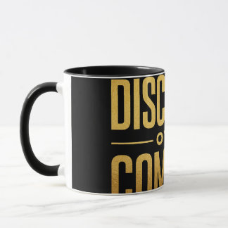 Taza Disciplina Sobre Comodidad –Minimalista Negro