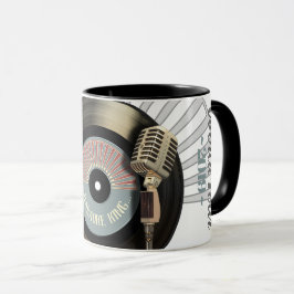Taza Disco de vinilo divertido de rey Retro del Karaoke