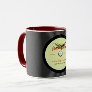 Taza Disco de vinilo personalizado del jazz