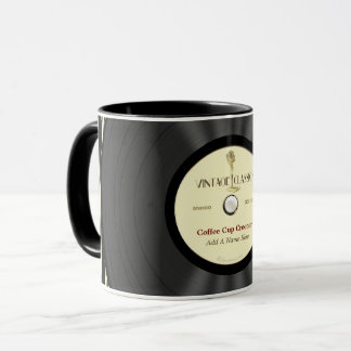Taza Disco de vinilo personalizado del micrófono del