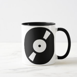 Taza disco de vinilo retro, disco de vinilo retro