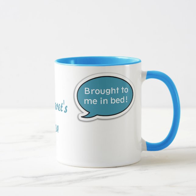 Taza Discurso azul escocés personalizado burbuja de té (Derecha)