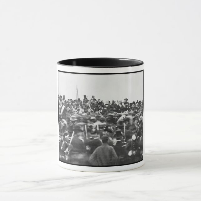 Taza Discurso de Gettysburg de Abe Lincoln: Fin de la G (Centro)