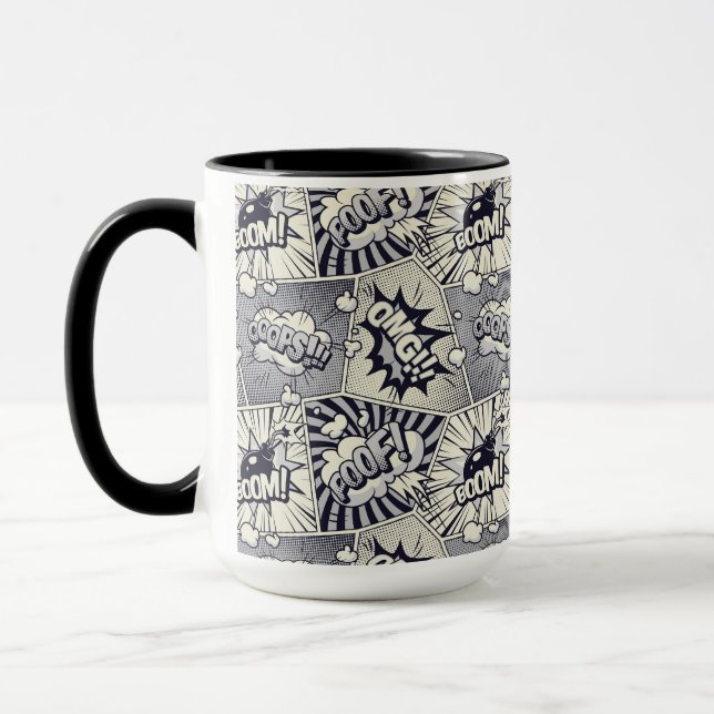 Taza Discurso sobre libros de historietas Bubble Mug (Izquierda)