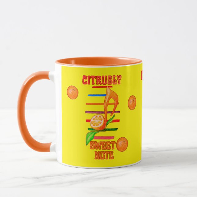 TAZA DISEÑADA CON NOTA MUSICAL DE CÍTRICOS (Izquierda)