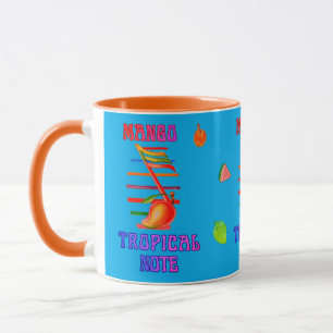 TAZA DISEÑADA CON NOTA MUSICAL DE MANGO 