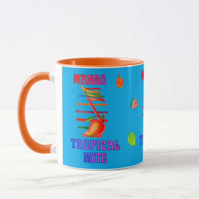 TAZA DISEÑADA CON NOTA MUSICAL DE MANGO  (Izquierda)