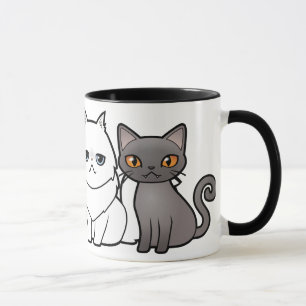 Taza Diseñe su propio gato del dibujo animado