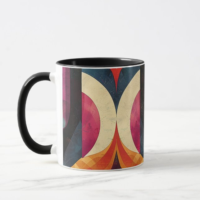 Taza Diseño abstracto de la edad de jazz retro (Izquierda)
