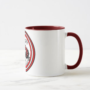 Taza Diseño adornado de la espada blanco/rojo/negro
