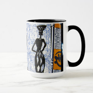 Taza Diseño africano abstracto contemporáneo