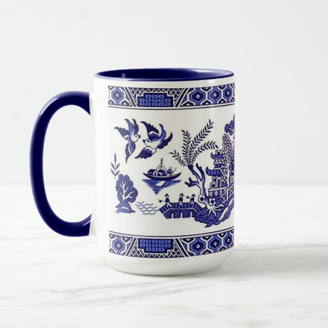 Taza Diseño azul de China del sauce (Izquierda)