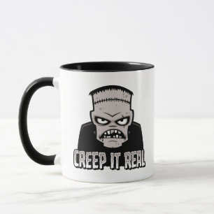 Taza Diseño Clásico de Terror Frankenstein Creep It Rea