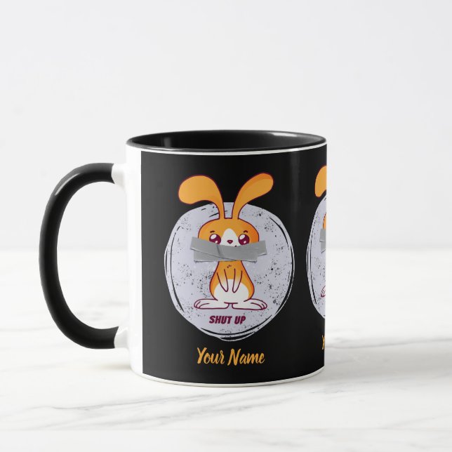 Taza Diseño cómico sarcástico y gracioso en conejo (Izquierda)