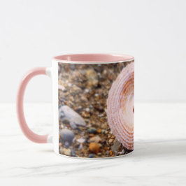 TAZA DISEÑO COSTERO CON MAR ROSA EN PLAYA DE PIEDRA