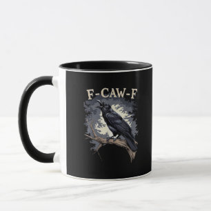 Taza Diseño creativo y casual de ave cuervo con humor d