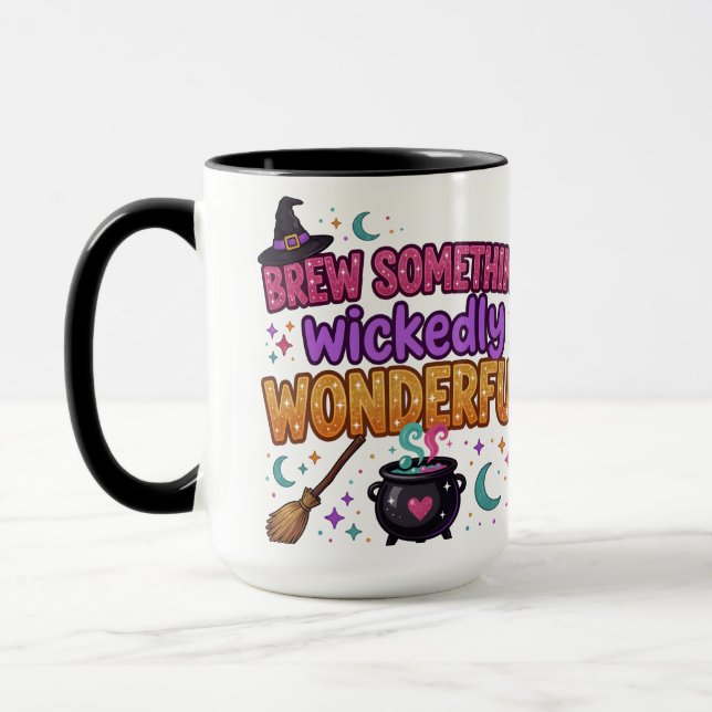 Taza Diseño Cute Glitter de Halloween (Izquierda)