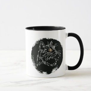 Taza Diseño de amante de gatos cortados