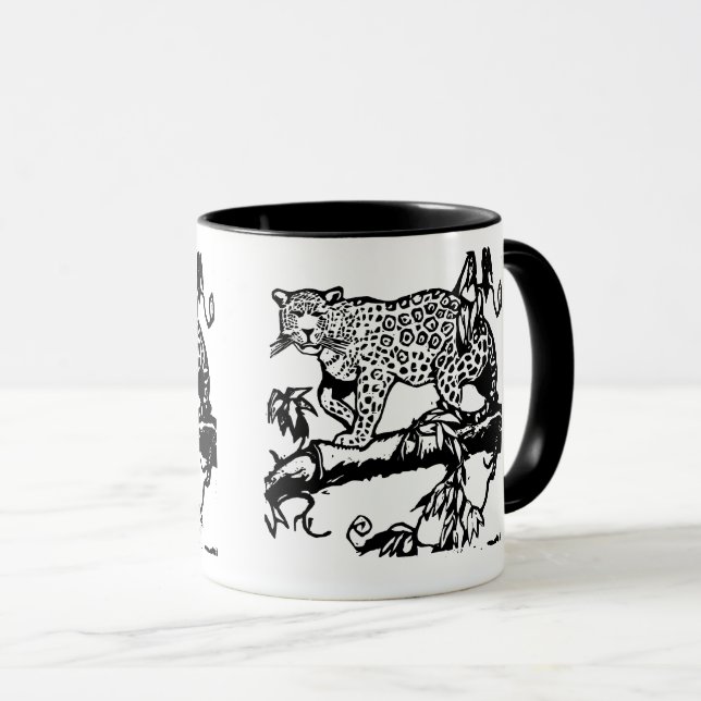Taza Diseño de animales salvajes Cheetah - Gato grande  (Anverso derecho)