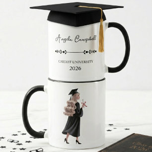 Taza Diseño de Año Escolar de Nombre de Graduación Mini
