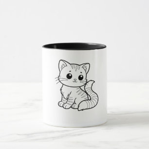 TAZA DISEÑO DE ARTE DE CUTE CAT