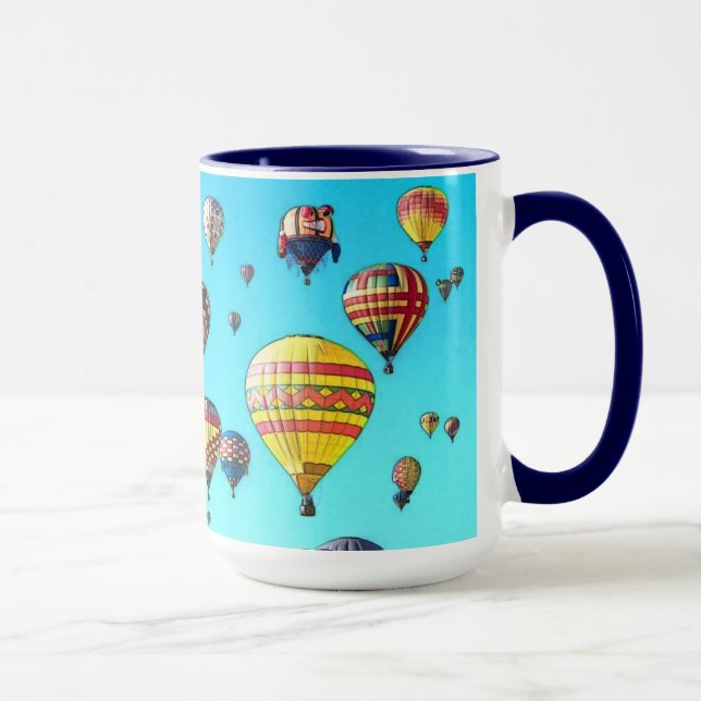 Taza Diseño de arte digital Fiesta en globo aerostático (Derecha)