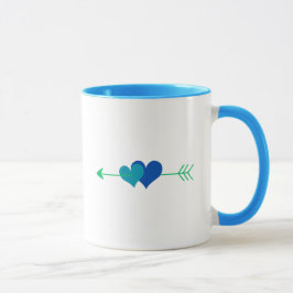 Taza Diseño de Arte Moderno Corazones
